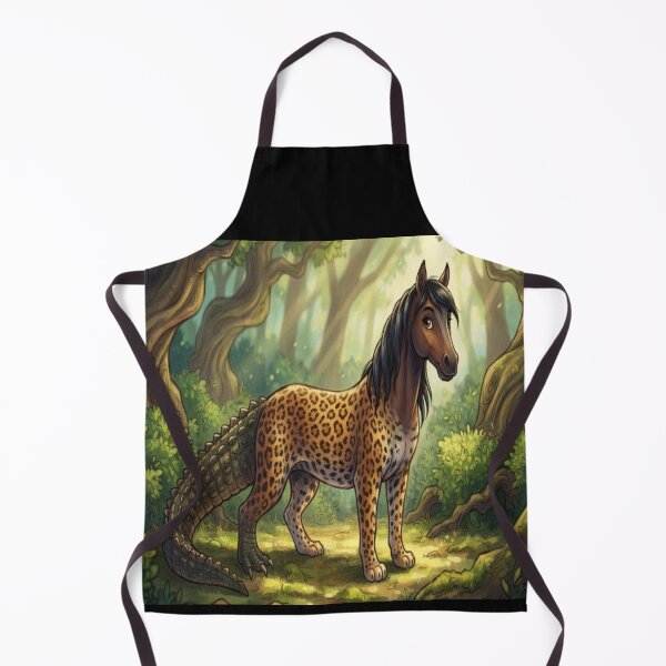 Item preview, Surreal Jaguar-Horse Fantasy Forest Art Print designed and sold by AfresStudio.