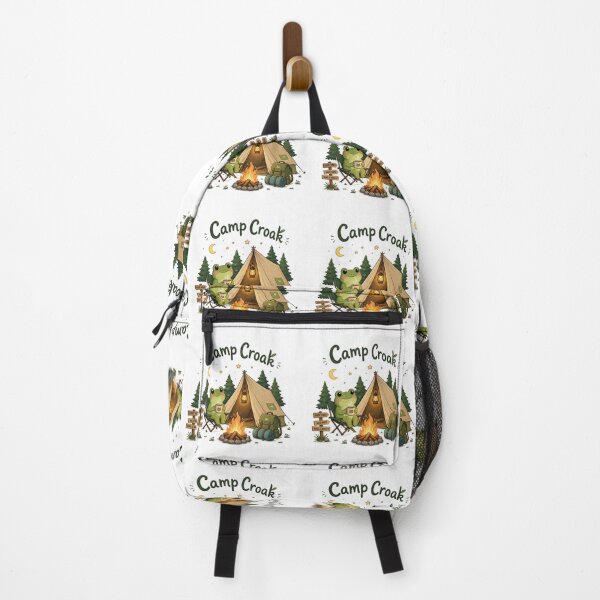 Item preview, Camp Croak Cute Frog Camping Adventure | Cozy Campfire Nature Lover Design designed and sold by Sanika arts .