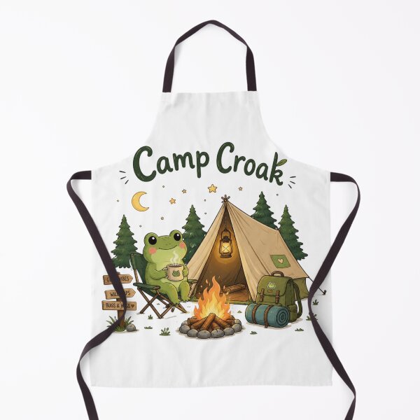 Item preview, Camp Croak Cute Frog Camping Adventure | Cozy Campfire Nature Lover Design designed and sold by Sanika arts .