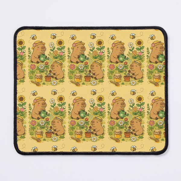 Item preview, Capybara Honey Bee Garden Pattern designed and sold by Soft Berry Studio.