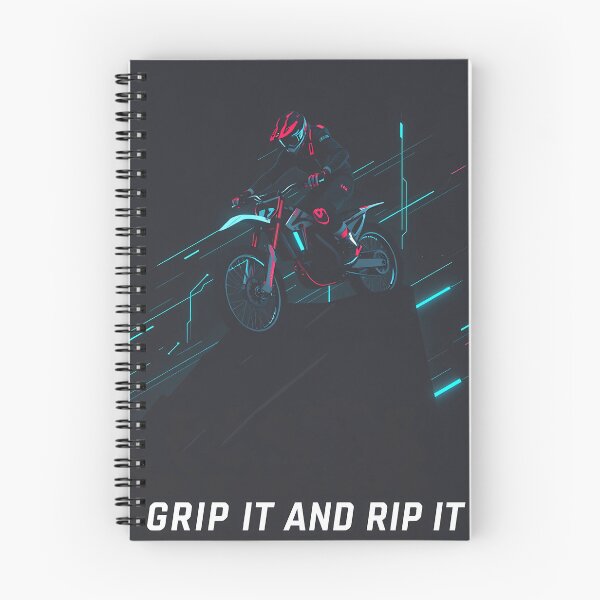 Item preview, Futuristic Synthwave Motocross Rider Extreme Offroad Dirt Bike Art designed and sold by RevUpDesign.