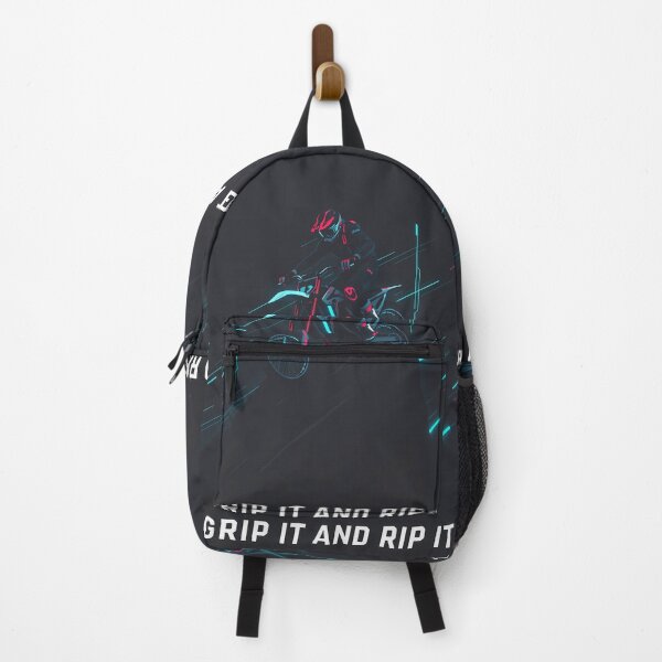 Item preview, Futuristic Synthwave Motocross Rider Extreme Offroad Dirt Bike Art designed and sold by RevUpDesign.