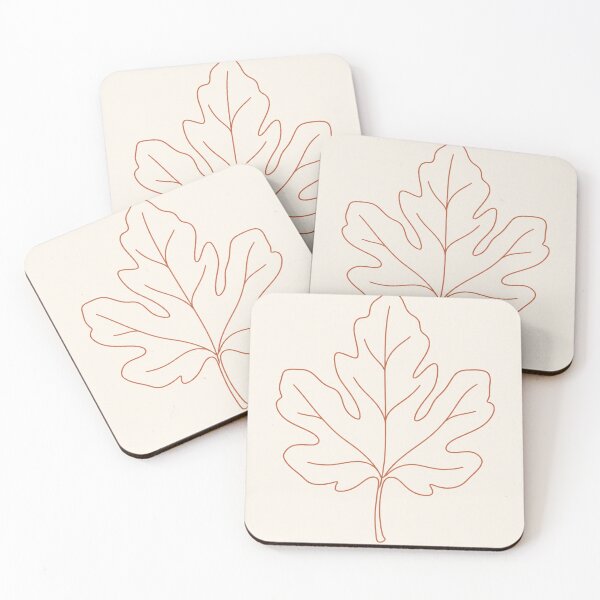 Item preview, Curved Fig Leaf | Minimalist Terracotta Line Drawing designed and sold by Zaramodo.