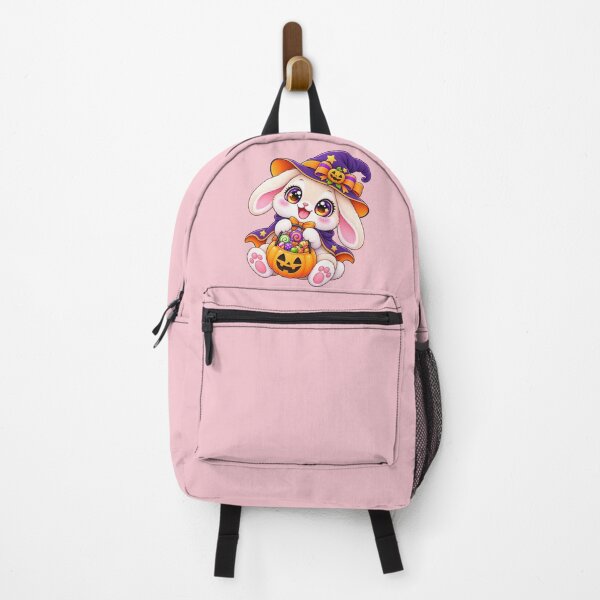 Item preview, Kawaii Bunny Candy Bucket Sticker Art – Cute Chibi Halloween Illustration designed and sold by MagicMakerPh.