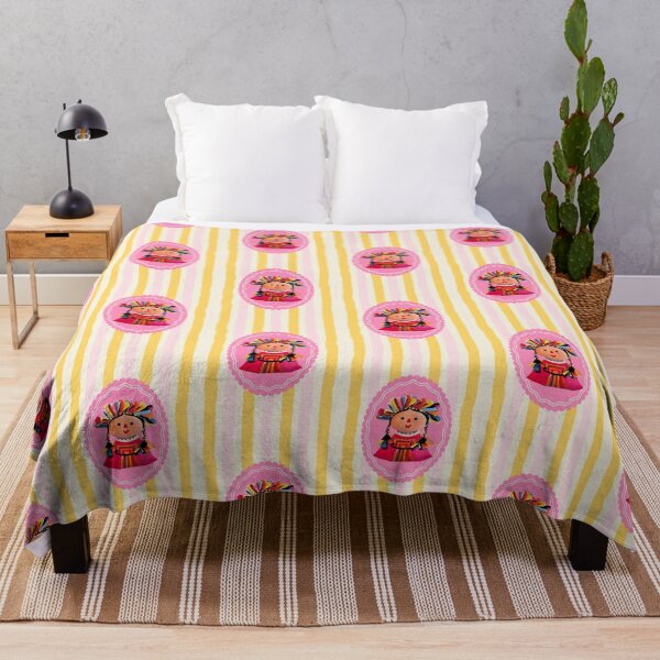 Item preview, Mexican Maria Doll in Yellow Stripes and Pink Kitch designed and sold by TinaSalazar.