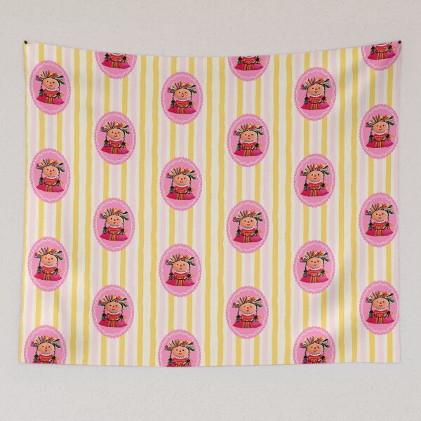 Item preview, Mexican Maria Doll in Yellow Stripes and Pink Kitch designed and sold by TinaSalazar.