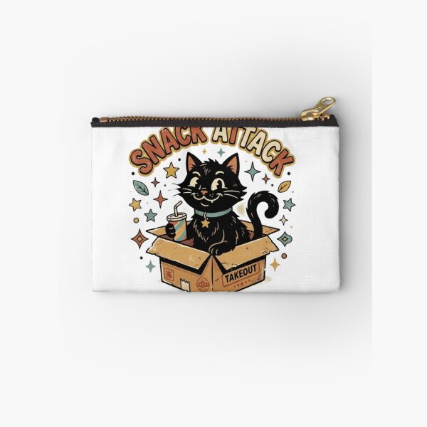 Item preview, Snack Attack Black Cat Vintage Cartoon T-Shirt Design designed and sold by The Wicked Herbarium.