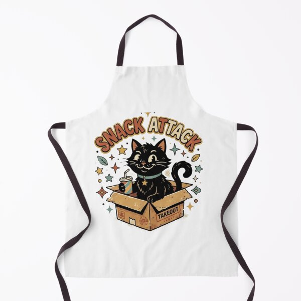 Item preview, Snack Attack Black Cat Vintage Cartoon T-Shirt Design designed and sold by The Wicked Herbarium.
