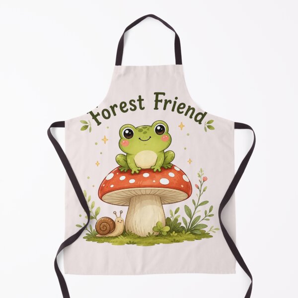 Item preview, Forest Friend Frog on Mushroom – Cute Kawaii Woodland Nature Design designed and sold by Sanika arts .