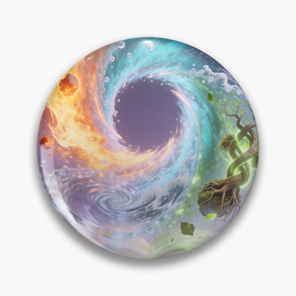 Item preview, Four Elements Open Magic Book Fire Water Earth Air Fantasy Art  ?? НАЗВА designed and sold by OksArtStudio.