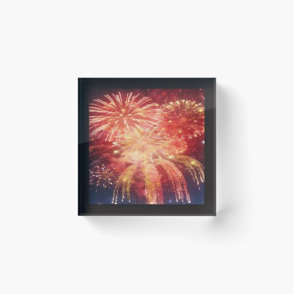Item preview, Red Gold Fireworks Night Celebration Artwork  designed and sold by NivyasArtistry.