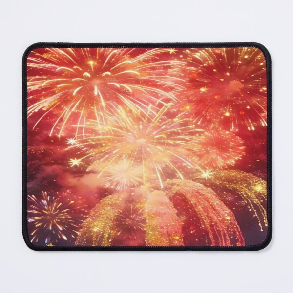 Item preview, Red Gold Fireworks Night Celebration Artwork  designed and sold by NivyasArtistry.