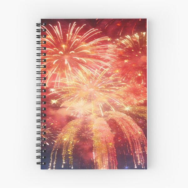 Item preview, Red Gold Fireworks Night Celebration Artwork  designed and sold by NivyasArtistry.