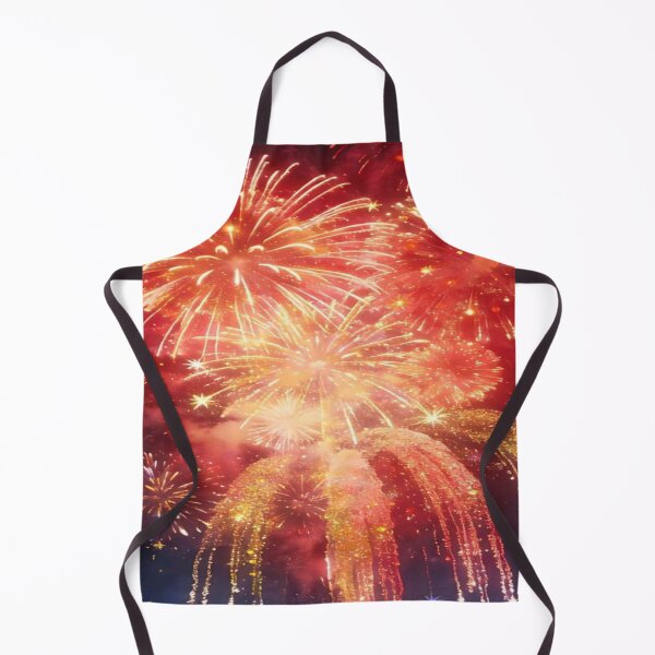 Item preview, Red Gold Fireworks Night Celebration Artwork designed and sold by NivyasArtistry.