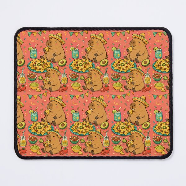 Item preview, Capybara Nacho Party Pattern designed and sold by Soft Berry Studio.