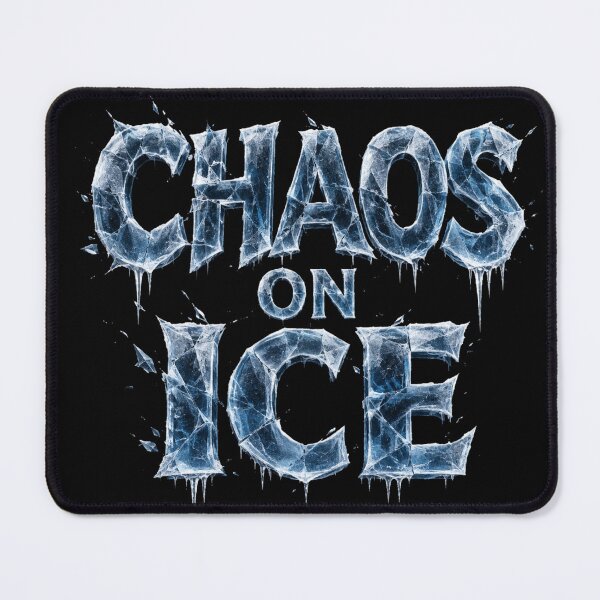 Item preview, Chaos on Ice – Frozen Shattered Ice Typography designed and sold by zmsl.