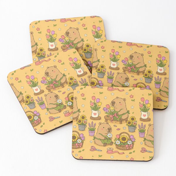 Item preview, Capybara Little Florist Pattern designed and sold by Soft Berry Studio.