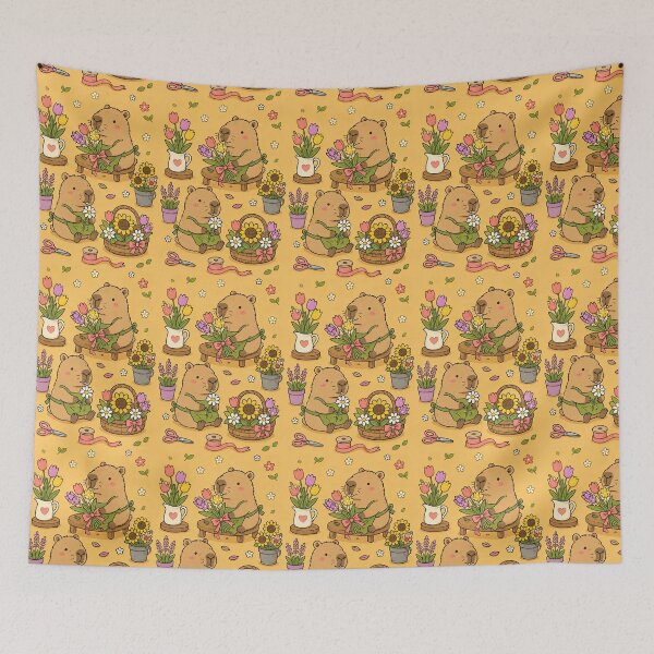 Item preview, Capybara Little Florist Pattern designed and sold by Soft Berry Studio.