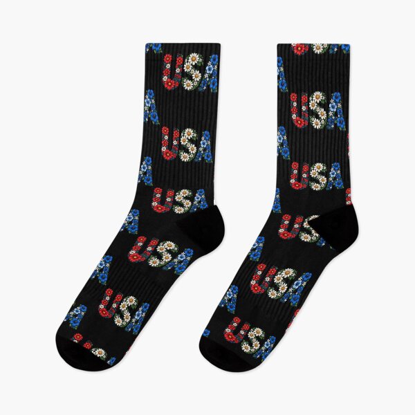 Item preview, Floral USA Letters Red White Blue Design designed and sold by AhmedZouita.
