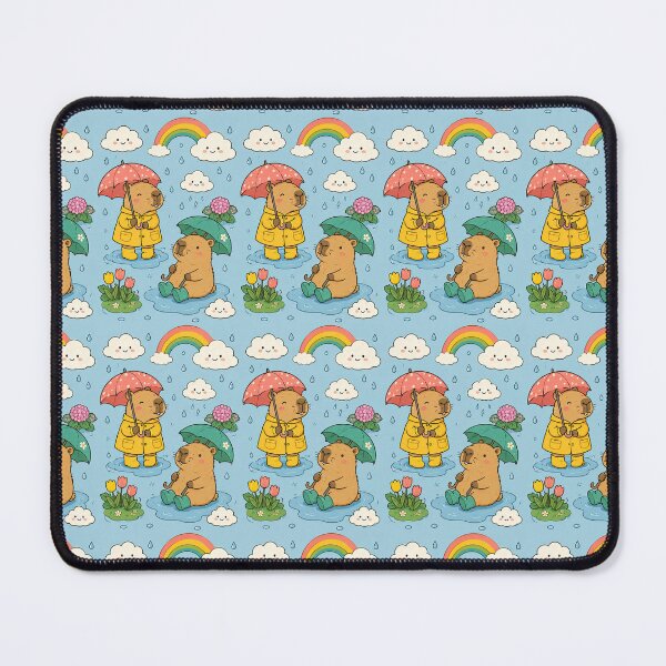 Item preview, Capybara Cloudy Day Pattern designed and sold by Soft Berry Studio.