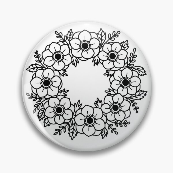 Item preview, Bold Anemone Wreath Simple Thick Line Floral Crown  designed and sold by RareBotanical .