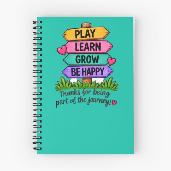 Item preview, Play Learn Grow Be Happy Daycare Teacher Appreciation Gift designed and sold by BearLoveDesign.