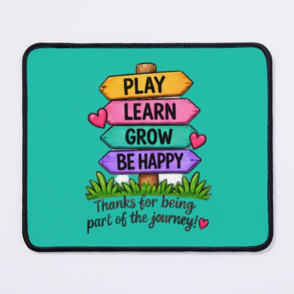 Item preview, Play Learn Grow Be Happy Daycare Teacher Appreciation Gift designed and sold by BearLoveDesign.
