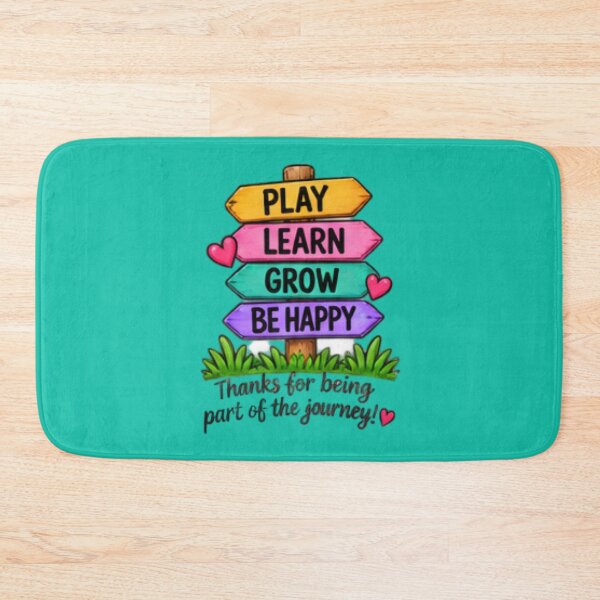 Item preview, Play Learn Grow Be Happy Daycare Teacher Appreciation Gift designed and sold by BearLoveDesign.