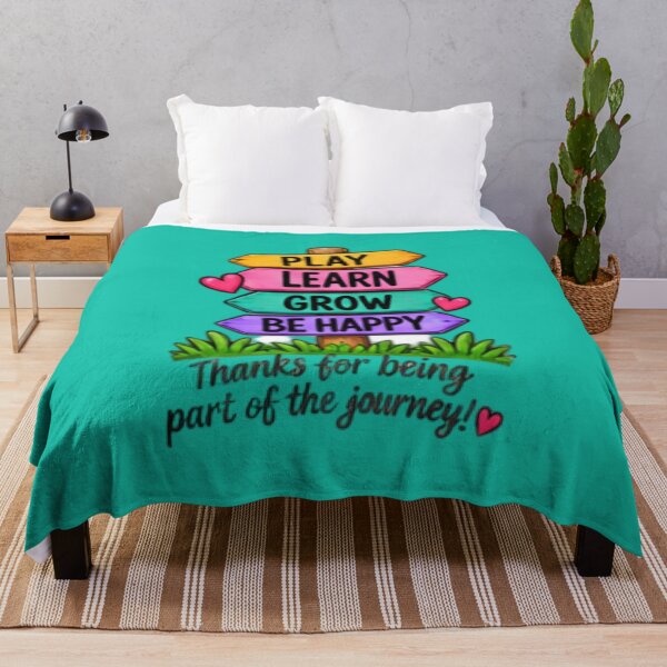 Item preview, Play Learn Grow Be Happy Daycare Teacher Appreciation Gift designed and sold by BearLoveDesign.
