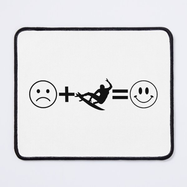 Item preview, Sad Face Plus Surfing Equals Happy Face Funny Surf Equation designed and sold by Vision Crafted.