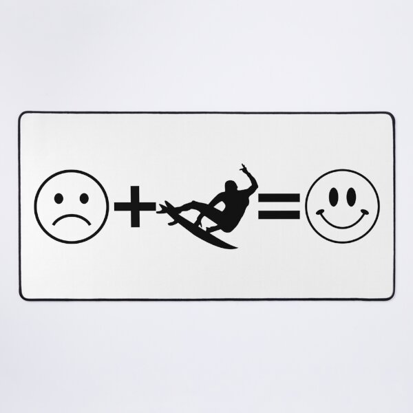 Item preview, Sad Face Plus Surfing Equals Happy Face Funny Surf Equation designed and sold by Vision Crafted.