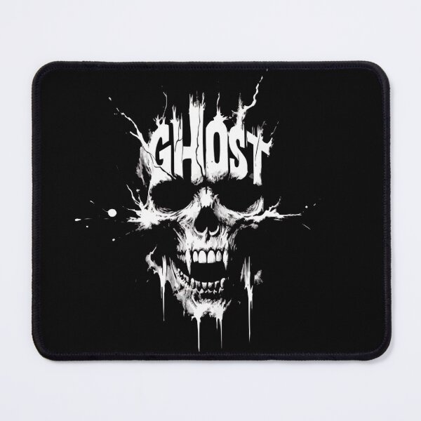 Item preview, Edgy Black and White Ghost Skull Typography designed and sold by Munib302.