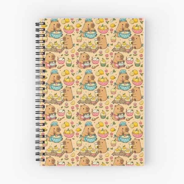 Item preview, Capybara Lemon Cupcake Pattern designed and sold by Soft Berry Studio.