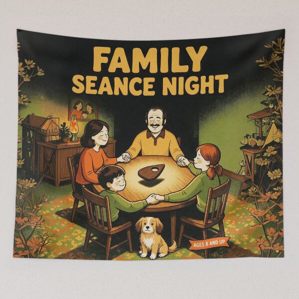 Item preview, Family Seance Night Retro Board Game Cover designed and sold by The Mellonaire.