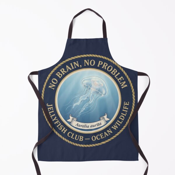 Item preview, No Brain No Problem Jellyfish Humor Badge designed and sold by CalmCapy Co.