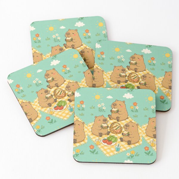 Item preview, Capybara Mini Sandwich Picnic Pattern designed and sold by Soft Berry Studio.