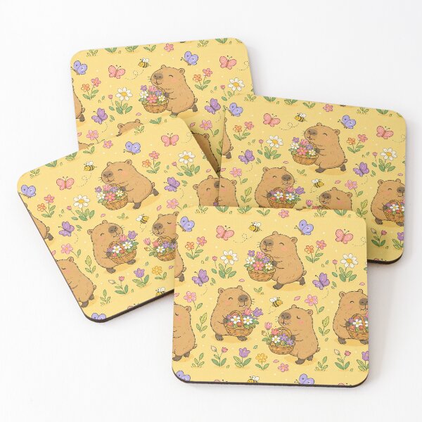 Item preview, Capybara Butterfly Flower Basket Pattern designed and sold by Soft Berry Studio.