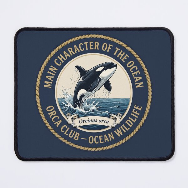 Item preview, Main Character Of The Ocean Orca Humor Badge designed and sold by CalmCapy Co.