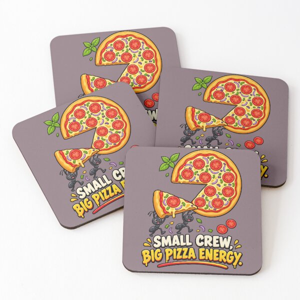 Item preview, Small Crew, Big Pizza Energy – Ants Carrying Pizza Slice designed and sold by HOUSE OF TIST.