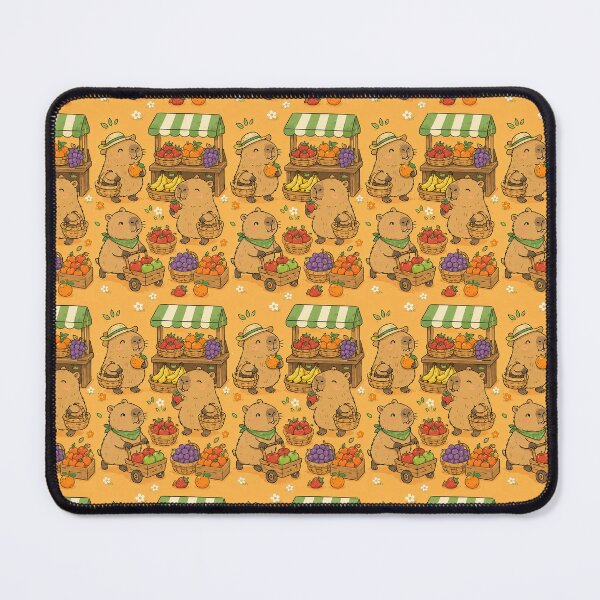 Item preview, Capybara Fruit Market Pattern designed and sold by Soft Berry Studio.