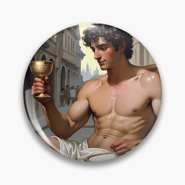 Item preview, Renaissance Bacchus at Breakfast – Classical Greek God Art designed and sold by ZhivanCrimson.