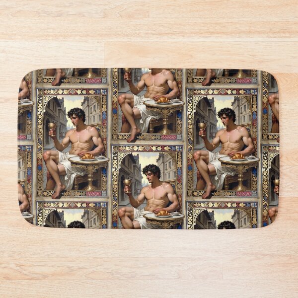 Item preview, Renaissance Bacchus at Breakfast – Classical Greek God Art designed and sold by ZhivanCrimson.