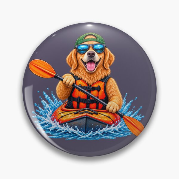 Item preview, Happy Golden Retriever Kayaking Adventure designed and sold by Houldi.