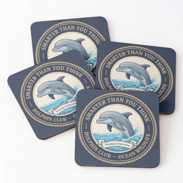 Item preview, Smarter Than You Think Dolphin Humor Badge designed and sold by CalmCapy Co.