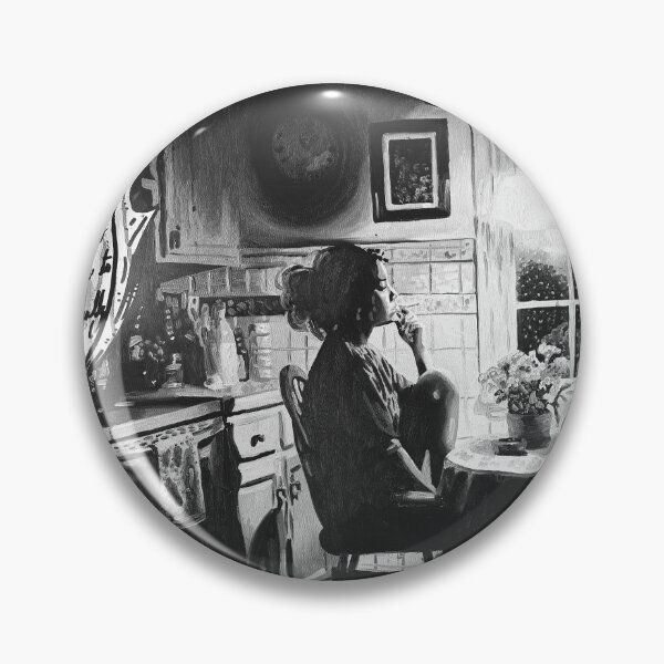 Item preview, Interior with an Unfinished Alibi – Noir Figurative Painting designed and sold by CheHojas.