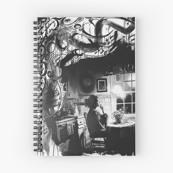 Item preview, Interior with an Unfinished Alibi – Noir Figurative Painting designed and sold by CheHojas.