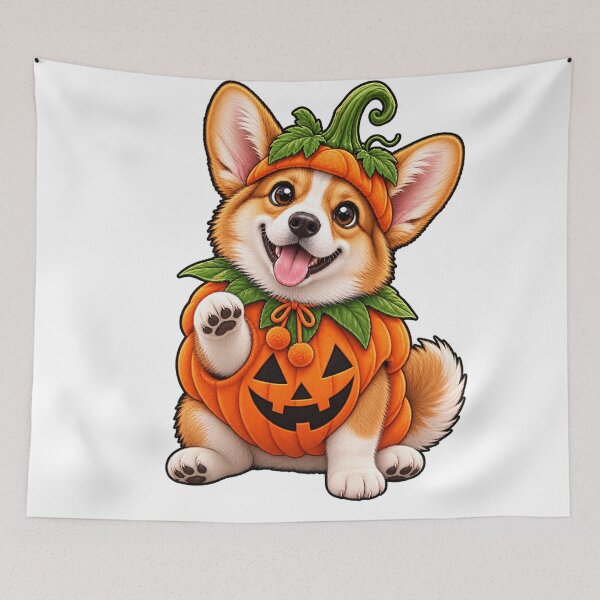 Item preview, Cute Corgi Pumpkin Halloween designed and sold by FalistY.