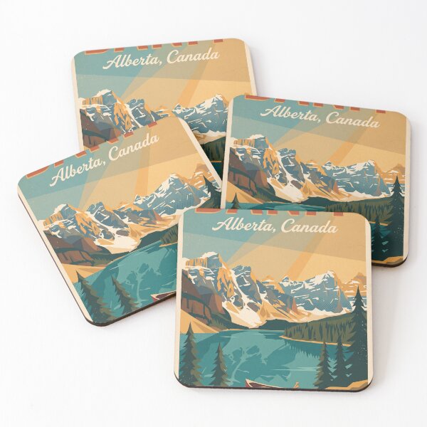 Item preview, Banff Alberta Vintage Canada Travel Poster designed and sold by SnazzifyDigital.