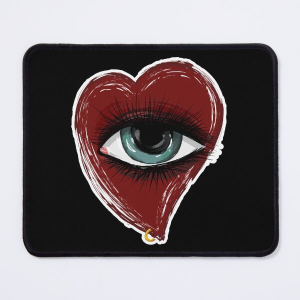 Item preview, Dark Surreal Heart with Human Eye Gothic Mystical Art Vector Illustration designed and sold by MaryMoonArt.