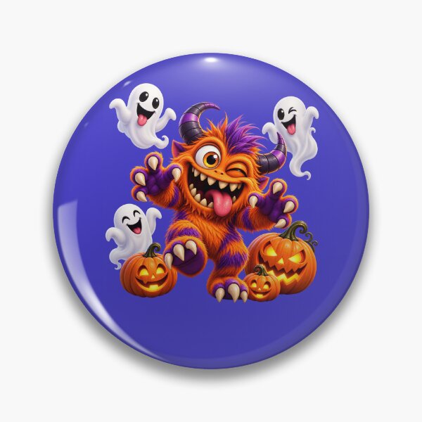 Item preview, Cute Halloween Monster Ghosts and Pumpkins designed and sold by ArtSpark Studio.